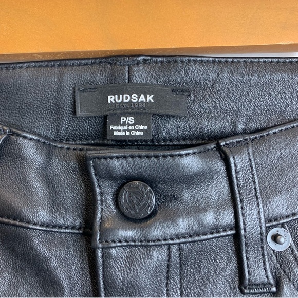 Rudsak MERCEDES WOMEN'S LEATHER PANTS Black - Picture 6 of 10